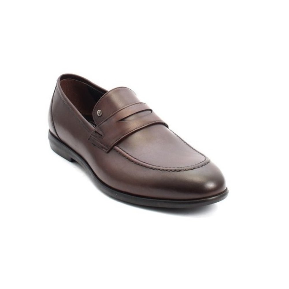 ROBERTO SERPENTINI 45224 Brown Nappa Leather Classic Dress Shoes